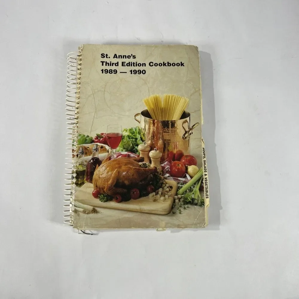 Vintage St. Anne's Parish Hazel Crest Illinois‎ 3rd Edition Cookbook 1989-1990